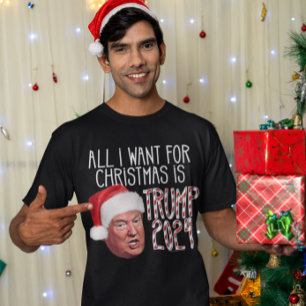 T-shirt Tout ce que je veux pour Noël est Trump 2024