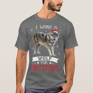 T-shirt Tout ce que je veux pour Noël est un Loup Noël Pyj