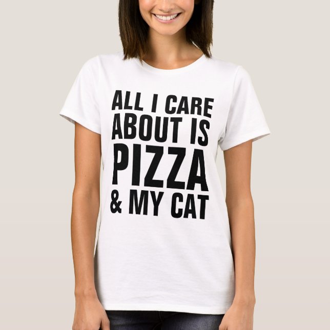 T-SHIRT TOUT CE QUI M'INTÉRESSE, C'EST LA PIZZA ET MON RÉS (Devant)