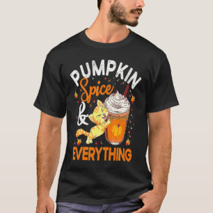 T-shirt Tout Chat Épice de Citrouille Mignon Automne