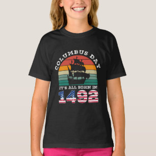 T-shirt TOUT COMMENCE EN 1942 Columbus Day