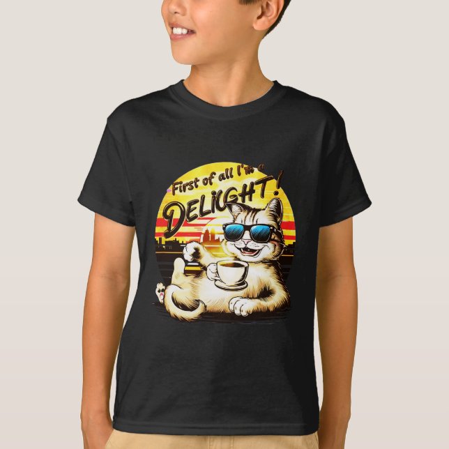 T-shirt Tout D'Abord I39m Un Chat Drôle (Devant)