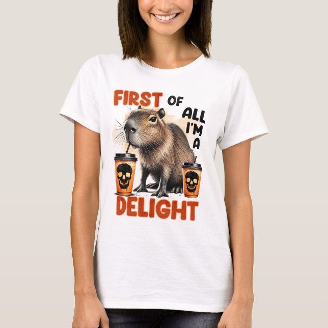 T-shirt Tout d'abord je suis. Délice  (Devant)