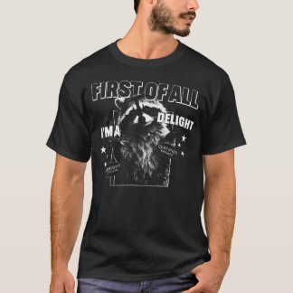 T-shirt Tout d'abord JE SUIS Un Raton laveur Drôle Vintage