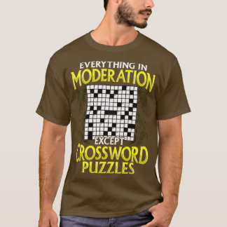 T-shirt Tout Dans La Modération Sauf Les Mots Croisés Puzz