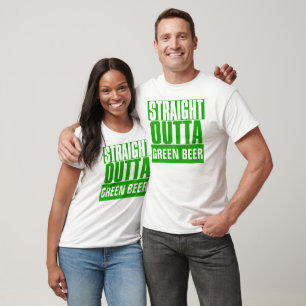 T-SHIRT TOUT DROIT À LA BIÈRE VERTE ST. JOUR DE PATRICK