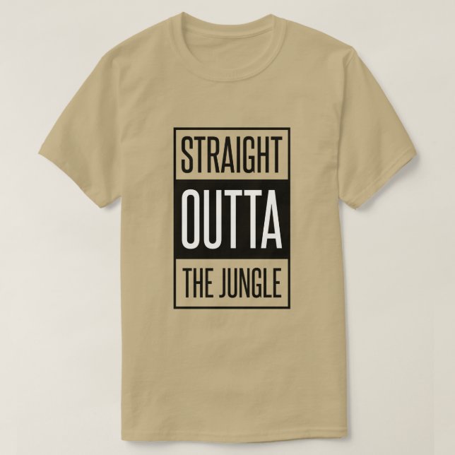 T-SHIRT TOUT DROIT À LA JUNGLE (Design devant)