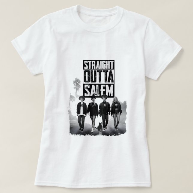 T-shirt tout droit de salem (Design devant)