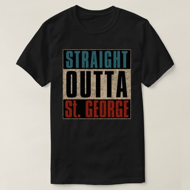 T-shirt Tout droit en direction de St. George Utah UT (Design devant)
