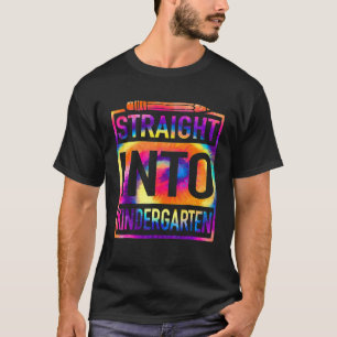 T-shirt Tout Droit En Maternelle Tie Dye Professeur Retour