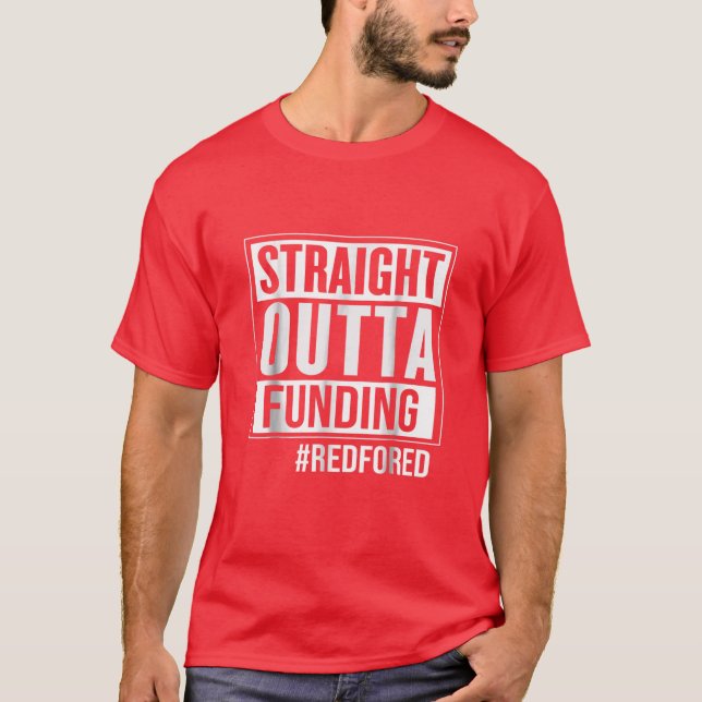 T-shirt Tout Droit Financement Rouge Pour L'Ed Pour Les Éd (Devant)