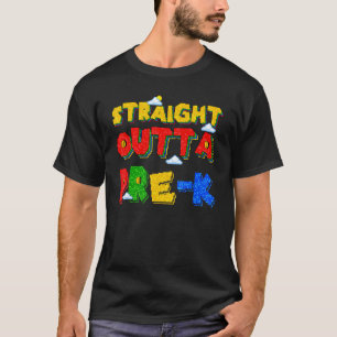 T-shirt Tout droit hors de Pré K Gamer Retour À L'École