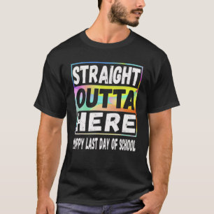 T-shirt Tout Droit Ici Joyeux Jour De Couleur De L'École