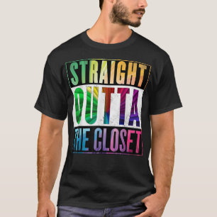 T-shirt Tout droit sorti du placard Fierté gay LGBT