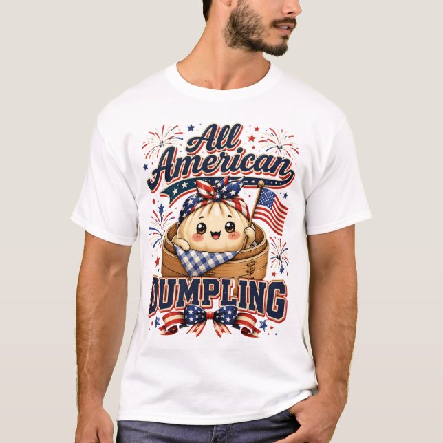 T-shirt Tout Dumpling Américain, Graphique de Nourriture P (Devant)