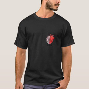 T-shirt Tout en Cerveau et coeur Infirmière mignonne infir