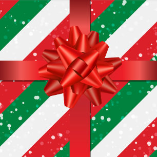 T-shirt Tout Enveloppé Bow rouge Enveloppement de Noël