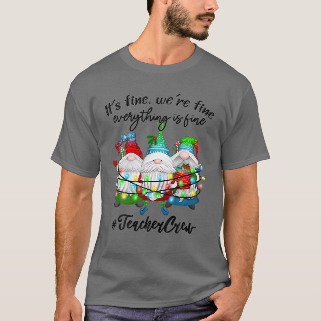 T-shirt Tout est beau enseignant Joyeux Noël Noël Noël Noë (Devant)