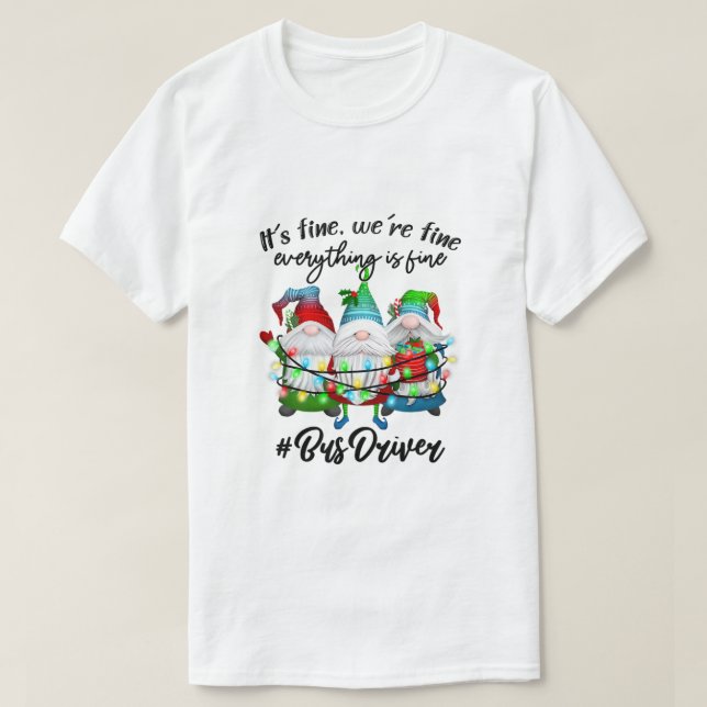 T-shirt Tout est beau Noël paraprofessionnel (Design devant)