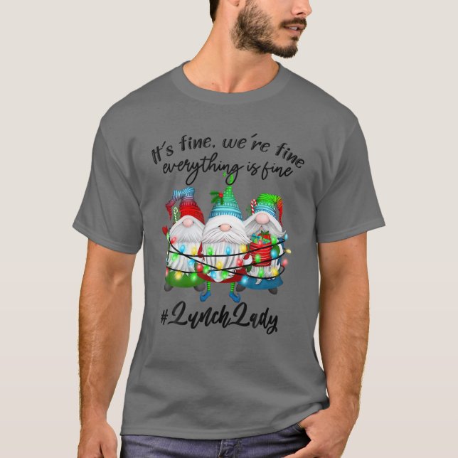 T-shirt Tout Est Bon Déjeuner Dame Joyeux Noël Noël Noël N (Devant)