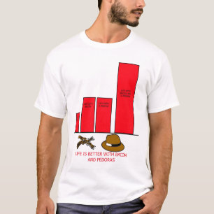 T-shirt Tout est meilleur avec le lard et les chapeaux