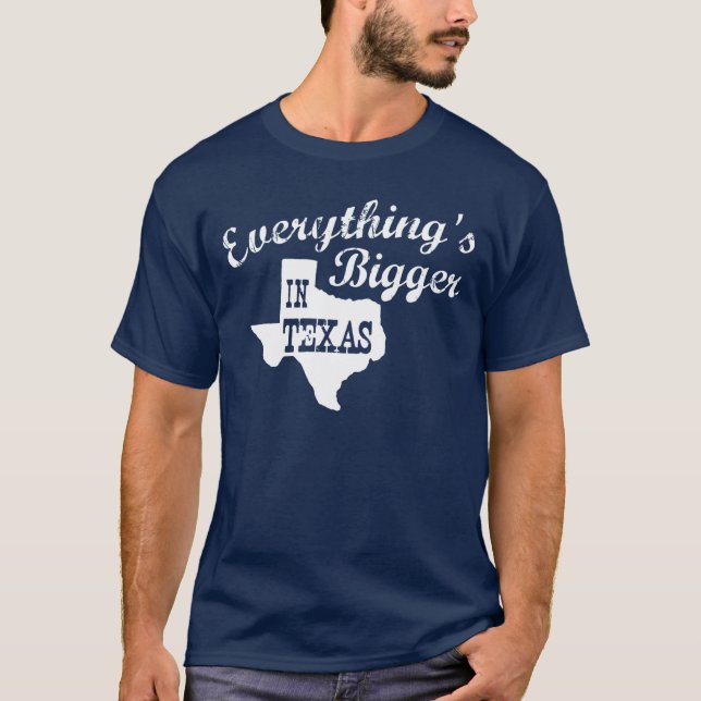 T-shirt Tout est plus grand au Texas State Shape Men Shirt (Devant)