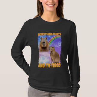 T-shirt Tout Fait Mal Et Fatigué Capybara