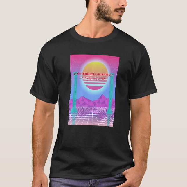 T-shirt Tout frappe les années 90 esthétiques Vaporwave (Devant)