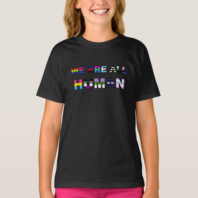 T-shirt Tout Humain Noir (Devant)