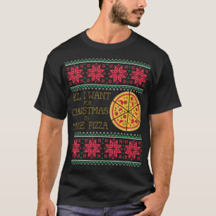 T-shirt Tout I Want est chandail laid de Noël de Noël de