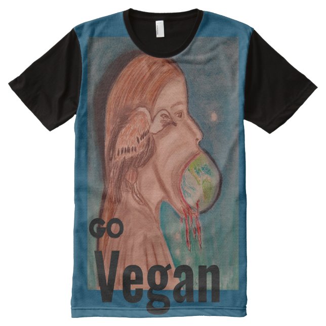 T-shirt Tout Imprimé Consommer le monde (Devant)