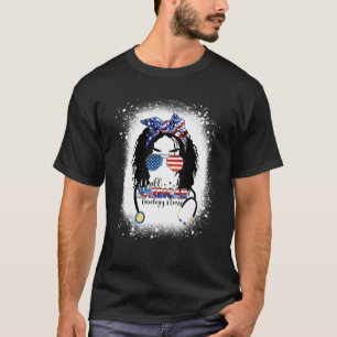 T-shirt Tout Infirmière en Oncologie Américaine Afro Bun É