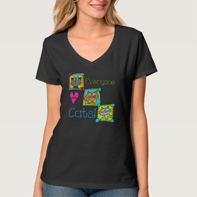 T-shirt Tout le monde aime les chats (Devant)