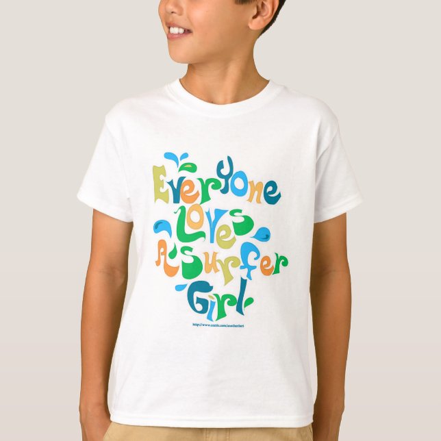 T-shirt Tout le monde aime les surfeuses (Devant)