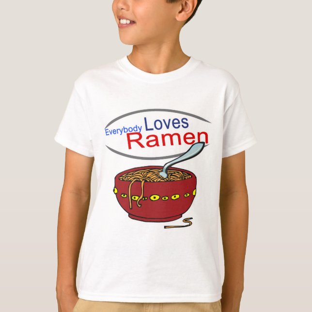 T-shirt Tout Le Monde Aime Ramen Parodie (Devant)