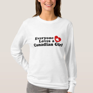 T-shirt Tout le monde aime une fille canadienne