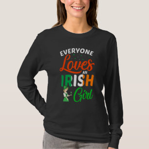 T-shirt Tout le monde aime une fille irlandaise filles fem