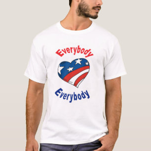 T-shirt Tout le monde aiment tout le monde le rouge, le