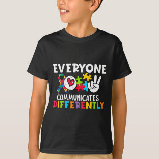 T-shirt Tout le monde communique différemment Orthophonie 