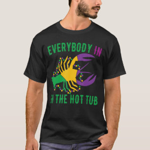 T-shirt Tout Le Monde Dans Le Bain À Remous Mardi Gras Adu
