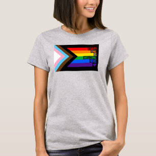 T-shirt Tout le monde est bienvenu ici (Progress Pride)