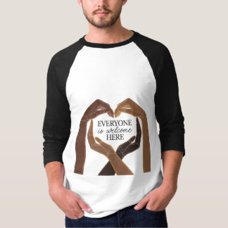 T-shirt Tout le monde est le bienvenu ici - Unité et diver