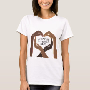 T-shirt Tout le monde est le bienvenu ici - Unité et diver