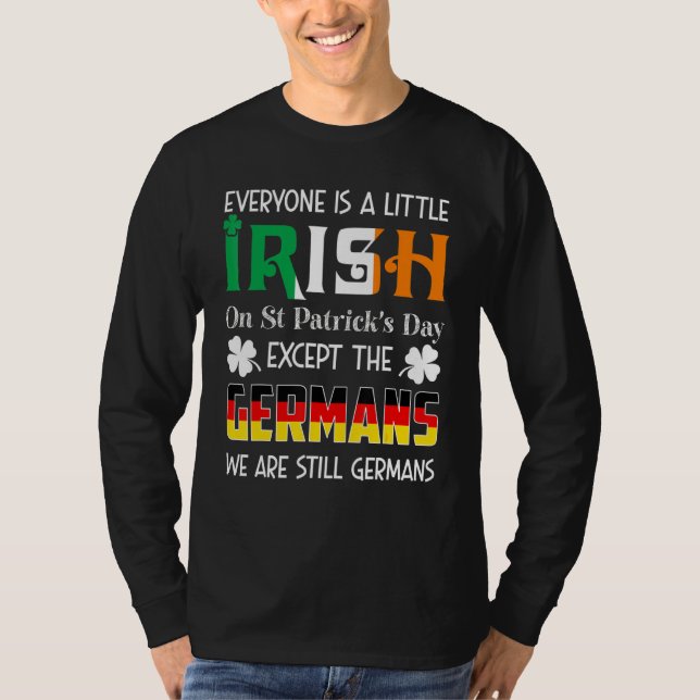 T-shirt Tout Le Monde Est Un Peu Irlandais Sur Le Germe De (Devant)