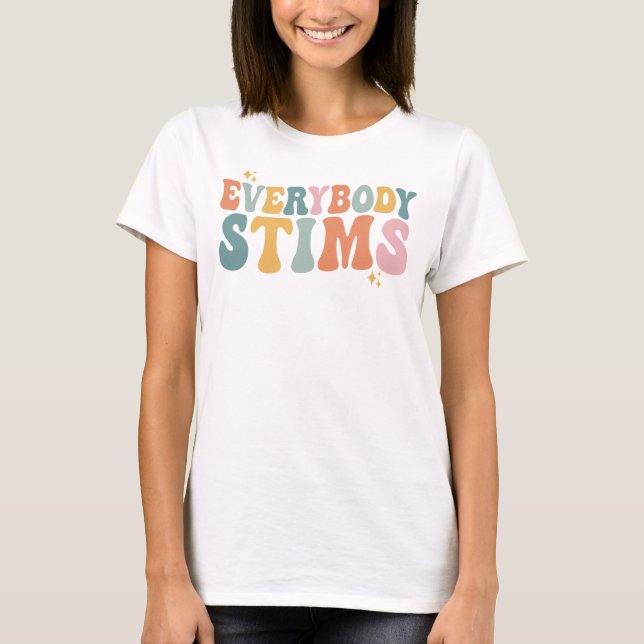 T-shirt Tout Le Monde Stim Autisme Spécial Ed Enseignant C (Devant)