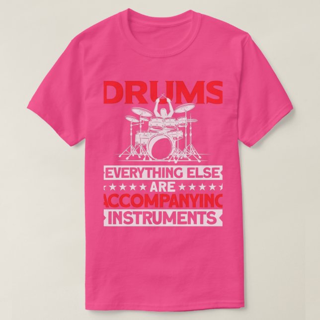 T-shirt Tout le reste Accompagner Instruments Drummer (Design devant)