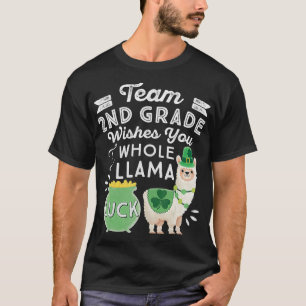 T-shirt Tout Llama Luck Deuxième Enseignant Jour de la Sai