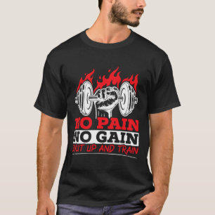 T-shirt Tout Peine Pas De Gains Salle de Sport Haltérophil