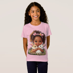 T-Shirt Tout-Petit Adorable Avec des Lapins de Pâques
