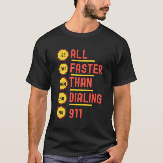 T-shirt Tout Plus Rapide Que Le Calibre 911 De Puce
